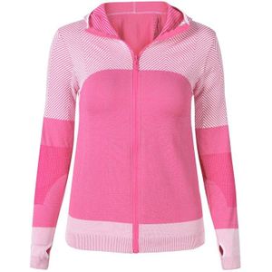 Splice Kleur Gym Workout Jassen Vrouwen Sneldrogende Yoga Naadloze Sport Fitness Jas Uitloper Rits Training Running Jacket vrouwen