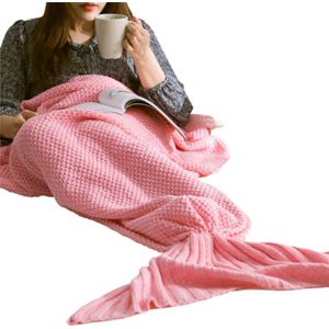 5 Kleuren Mermaid Tail Deken Lady Soft Handgemaakte Slaapzak Modieuze Gebreide Deken Fishtail Slapen Spreien