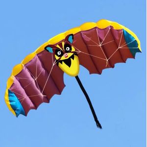 1.4M Zachte Bat Vliegers Dual Line Stunt Sport Parafoil Kite Met Vliegende Gereedschap Set Outdoor Sport Voor Plezier