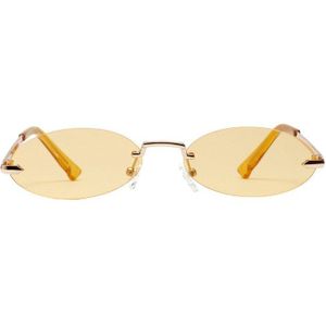 Retro Ovale Zonnebril Vrouwen Frameloze Grijs Rood Clear Lens Randloze Zonnebril Voor Vrouwen Uv400