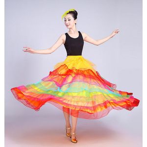 Flamenco Rok Klassieke vrouwen Spaanse Dans Kostuum Zigeuners Flamenco Jurk