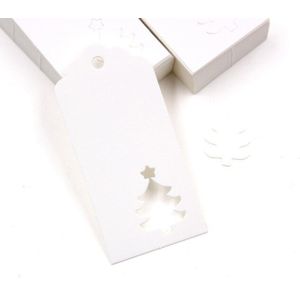 100 Pcs Papier Tags Kraftpapier Tag Hoofd Kerst Label Festival Note Diy Blank Prijs Hang Tag Verjaardag Wedding Party papieren Kaart