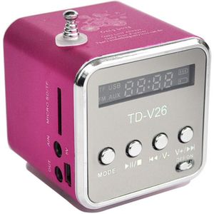 TD-V26 Draagbare Radio Speaker Met Lcd-scherm Ondersteuning Micro Sd/Tf MP3 Muziekspeler Digitale Fm Compatibel Voor Laptop