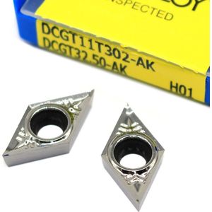 DCGT11T302 DCGT11T304 DCGT11T308 Ak H01 100% Originele Frees Aluminium Cnc Draaibank Tool Aluminium Verwerking