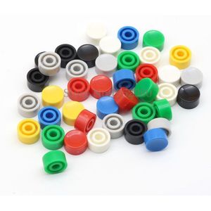 200 STKS/PARTIJ A17 Plastic Tactile Switch Button Caps Push Sleutel Caps Multicolor Concave 5.3*10mm (voor 6*6 Ronde Toetsschakelaars)