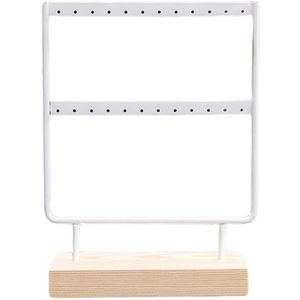 Praktische 24/44 Gaten 2 Lagen Oorbellen Oorstekers Organizer Rack Sieraden Display Stand