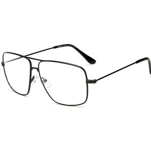 Vintage Gold Metalen Frame Brillen Heren Dames Zonnebril Vierkante Optische Lens Eyewear Nerd Clear Lens Bril