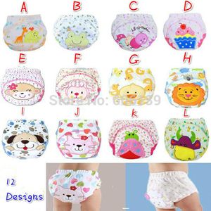 5Pcs Cartoon Borduurwerk Trainingsbroek Slips Wasbaar Ondergoed Baby Baby Jongens Meisjes Katoen Waterdicht Herbruikbare Nappy Luier