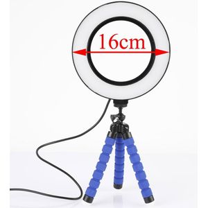 Fotografie Led Selfie Ring Licht 26Cm Dimbare Camera Telefoon Lamp 10Inch Make-Up Video Live Met Tafel Statieven