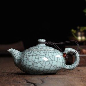 170 ml Crackle Glazuur Broer Oven Longquan Celadon Prachtige Theepot Zisha Keramiek Kunst yixing Klei Antiek Porselein Thee set