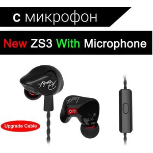 Kz ZS3E/ZS3 Oortelefoon Dynamische Hifi Stereo Headset In Ear Monitor Rode Sport Hoofdtelefoon Oordopjes Limited Versie Hoofdtelefoon