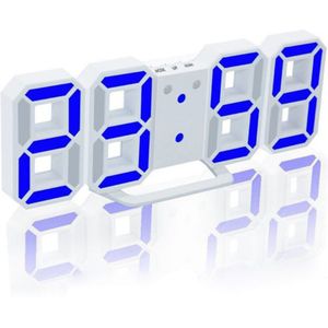 Digitale Wandklok 3D LED Tafel Klok Bureau Wekker Tijd Temperatuur Datum 24/12 Uur Display Elektronische Wekker