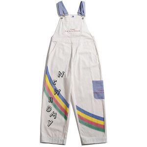 77 Stad Killer Streetwear Overalls Mannen Regenboog Gedrukt Overall Mannelijke Toevallige Multi-Pocket Oversize Bib Broek Hip Hop Joggers