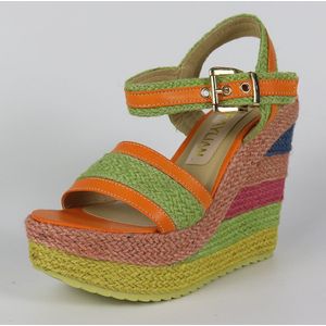 Aosphiraylian Hoge Hak Sandaal Schoenen Vrouw Enkelbandje Open Teen Gladiator Espadrille Stabiele Wedge Vrouwen Sandalen