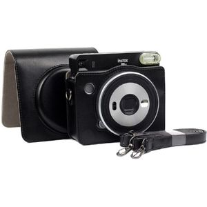 Pu Leer/Crystal Case Pvc Transparante Case Cover Set Voor Fuji Fujifilm Instax Sq 6 Fuji SQ6 Digitale Camera bag Case Met Riem