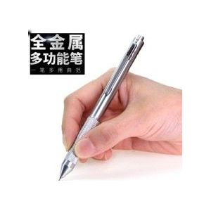 Metalen Multifunctionele 3 Kleur Balpen Met Potlood Verbinding Pen Kantoor Student Pen Business Creatieve Pen 1 Stks/partij