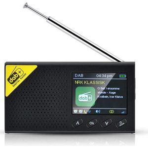 FGHGF - Draagbare Dab/Dab + FM Radio - Draagbaar - Digitale Klok Radio met Bluetooth