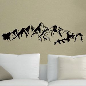 Mountain Range Vinyl Muurstickers Natuur Landschap Home Decoratie Woonkamer TV Achtergrond Deur Sticker Natuur View Waterdicht