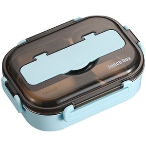 Draagbare Lunchbox Met Compartimenten 304 Rvs Bento Box Voor Kinderen Magnetron Voedsel Container Met Servies Set A13