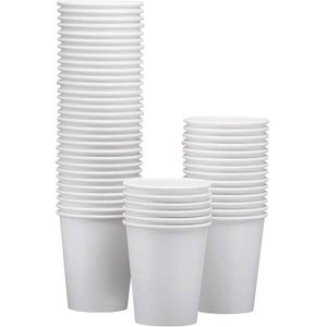 100-Pack 8 Oz Wit Papier Wegwerp Cups/Koude Drank Drinken Cup Voor Water, sap, Koffie Of Thee-Perfect Voor Water C