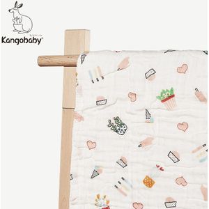 Kangbaby 1Pcs Baby 100% Katoen 6 Lagen Knuffelen Deken Super Zachte Tulle Inbakeren Kinderwagen Baby Badhanddoek Knuffelen deken