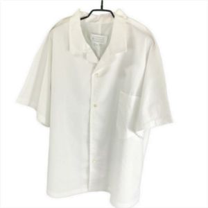 Effen Kleur Losse Oversize Shirt Kraag Enkele Breasted Patch Pocket Korte Mouw Voor Mannen En Vrouwen M2