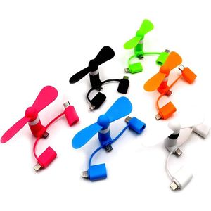 Draagbare Mini Iphone Fan Plug In Fan 3 In 1 Mini Usb Ventilator Voor Iphone/Ipad En Android Smartphone/Tablet Mini Fans
