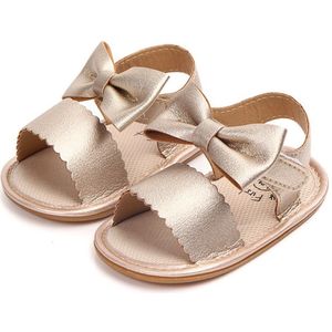 Zomer Pasgeboren Baby Meisje Prinses Strik Sandalen Soft Sole Crib Schoenen Prewalker