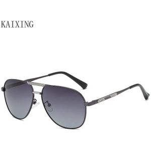 Kaixing Brand Classic Heren Zonnebril Vrouwen Pilot UV400 Geel Lens Nachtzicht Spiegel Gepolariseerde Zonnebril Voor Driving K178