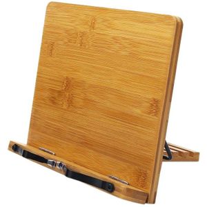 Bamboe Boek Stand Verstelbare Boek Houder Lade-Kookboek Lezen Bureau Draagbare Stevige Lichtgewicht Bookstand-Leerboeken Bookstands-