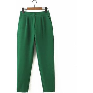 Herfst Casual 2 Delige Set Vrouwen Mode Groene Korte Jas Jas Crop Top En Broek Past Famele Suits