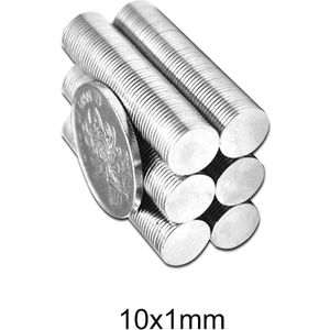 50 ~ 1000 Stuks 10X1 Mm Dunne Neodymium Magneet Sterke 10 Mm X 1 Mm Permanente Magneet Disc 10X1 Mm Krachtige Magnetische Ronde Magneet 10*1 Mm