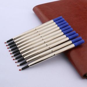 10Pc Rollerball Pen Vullingen Zwart Of Blauw 0.5Mm Rvs Briefpapier Kantoorbenodigdheden Inkt Vullingen