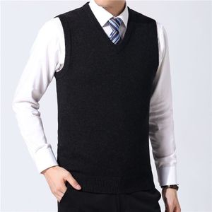 Zogaa Trui Mannen Kleding Herfst Winter Warm Kasjmier Wol Trui Homme Klassieke Toevallige V-hals Mouwloos Vest Truien