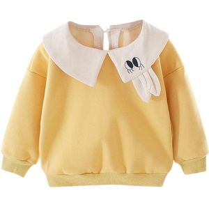 Winter Dikker Baby Meisjes Sweatshirt Comfort Soft Lange Mouwen Persoonlijkheid Pop Kraag Fleece Warm Koreaanse Leuke Kleding