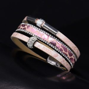 Vonnor Lederen Armbanden Voor Vrouwen Boho Multilayer Rhinestone Charm Armbanden En Armbanden Vrouwelijke Sieraden