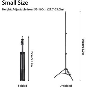 160/210Cm Opvouwbare Fotografie Statief Light Stand Houder Voor Foto Studio Relfector Softbox Achtergrond Video Verlichting Studio Kit