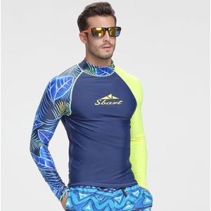 Sbart Lange Mouw Badmode Mannen Rashguard Surfen Duiken Shirt Kleding Uv Bescherming Rash Guard Bodysuit Plus Size Badpak L