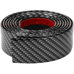 2.5M Carbon Fiber Rubber Moulding Strip Zachte Zwarte Bekleding Bumper Strip Diy Instaplijsten Protector Edge Guard Auto Stickers auto Styling