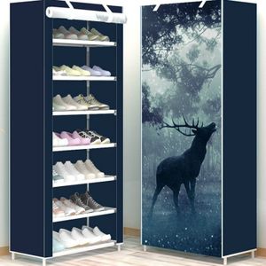 Multi-layer Schoenenrek Stofdicht Stof Montage Schoen Opbergkast Stand Houder Ruimte Besparen Schoen Organisator Rack Pf082711