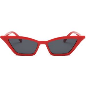 Vintage Zonnebril Vrouwen Cat Eye Luxe Zonnebril Retro Kleine Rode Dames Sunglass Black Eyewear Oculos