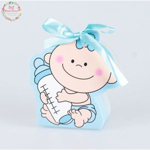 24 Stks/set Baby Meisje En Jongen Papier Box Party Baby Shower Bonbondoos Zuigfles Verjaardagsfeestje Decoraties kids Party