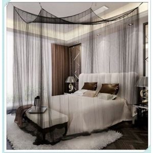 Elegante Vierkante Gordijn Bed Klamboe Mesh Canopy Netting Prinses Beddengoed Geen Beugel Thuis Textiel