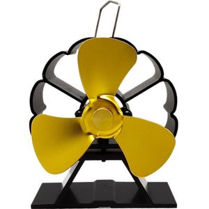 3-Blade Kachel Fan Ultrastille Haard Milieuvriendelijk Fan Hout/Log Brander Fan, kachel Ventilator Warmte Aangedreven Haard Fan F