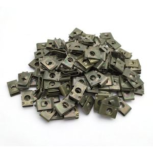 10/20/30/50Pcs Auto Motorfiets Scooter Atv Bromfiets E-Bike Plastic Cover Metalen Houder U-Type Clips Legergroen