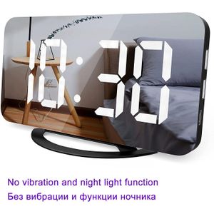 Miclock - Digitale Wekker - LED - Grote Spiegel - Elektronische Klok - Snooze Functie