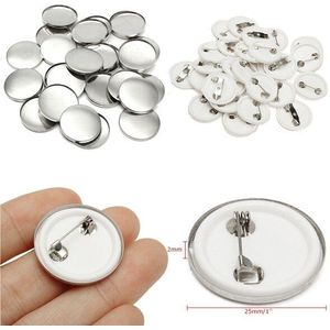 25mm 44 m 56mm DIY Wit Plastic Zwart Badge Knop Onderdelen voor Pin Maker Badge Machine Handgemaakte Needwork materiaal Accessoires