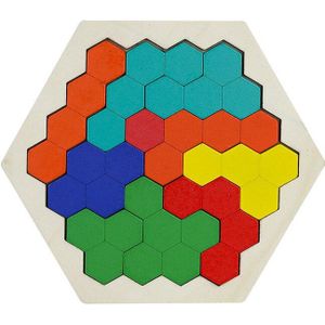 Houten Board Kinderen Puzzel Tangram Geometrische Vorm Puzzels Game Verbeteren Kind Hands-On En Denkvermogen Educatief Speelgoed