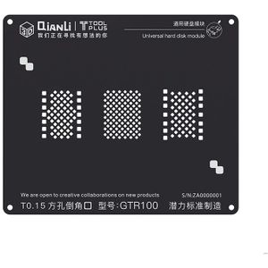 3D Zwart Staal BGA Stencil voor iPhone 6/7/8 HDD NAND Harde Schijf Planting Tin Template BGA reballing Solderen Netto