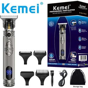 Kemei Professionele Mentrimmer Baard Elektrische Clipper Barbe Haar Snijmachine Herzien Om Outliner Trimmer Tondeuses Mannen